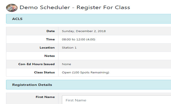 Public Classes and User Registration
