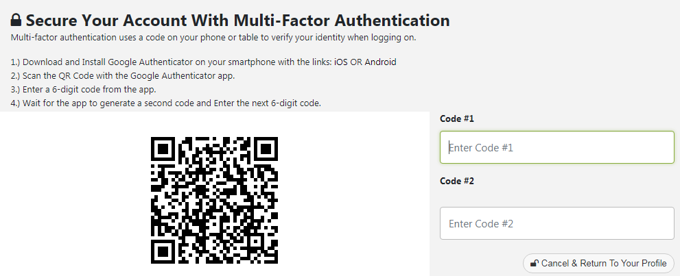 TOTP MFA Setup Multi-Factor Authentication Google Authenticator