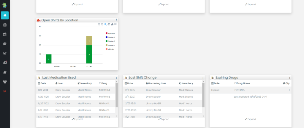 iOps360 Schedule2 Narcotic Tracking for EMS, Fire, and Police departments.
Morphine, fentanyl, Versed, Rocuronium and more. EMS Single Sign on helps emergency reporting software to authenticate first responders between platforms quickly.